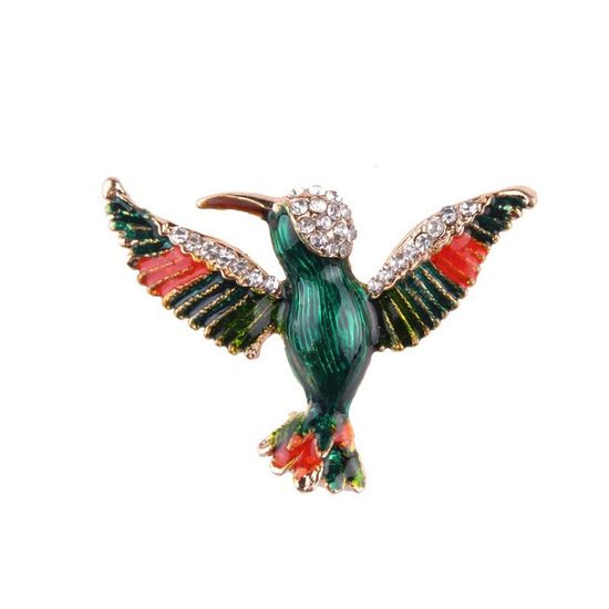 Green and Red Enamelled Hummingbird