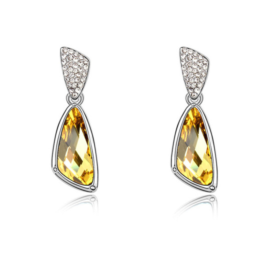 Austrian crystal earrings - Romanticism ( Golden ) 