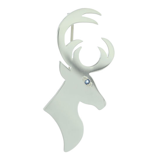 Stag Brooch Polished