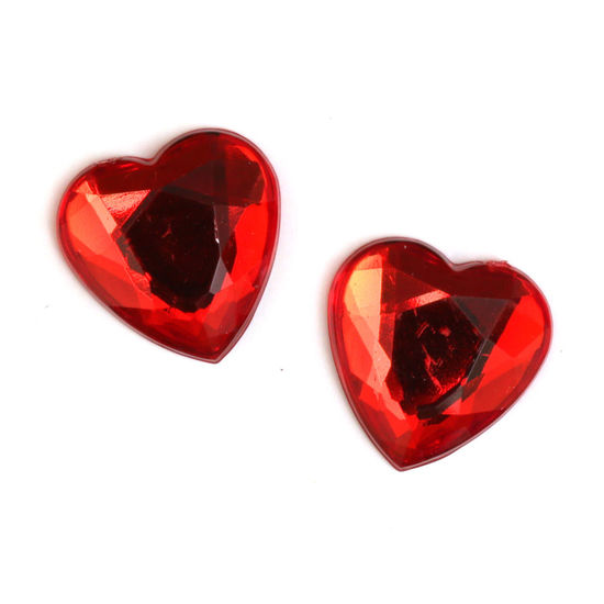 Rote facettierte Herzen aus Acryl