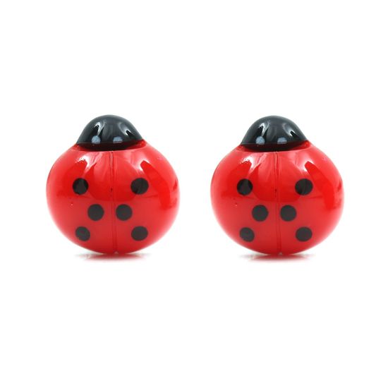 Red Spotty Ladybird Clip On Earrings