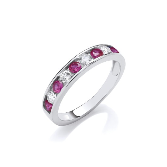 Ruby-Red Channel Ring