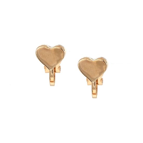 Gold-tone Heart Clip-on Earrings