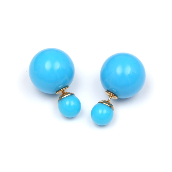 Blaue Perlen aus Kunstharz