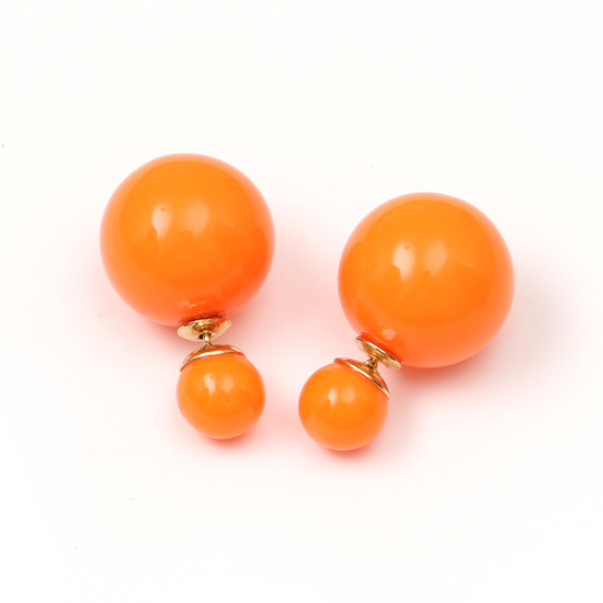 Orange Perlen aus Kunstharz