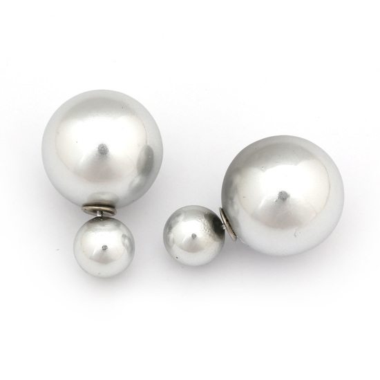 Silberfarbene Perlen aus ABS