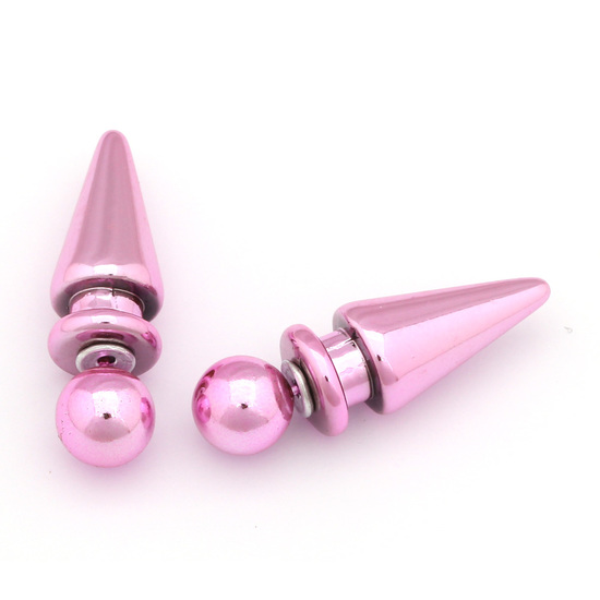 Glänzende rosa Ohrkegel Imitation aus CCB-Acryl
